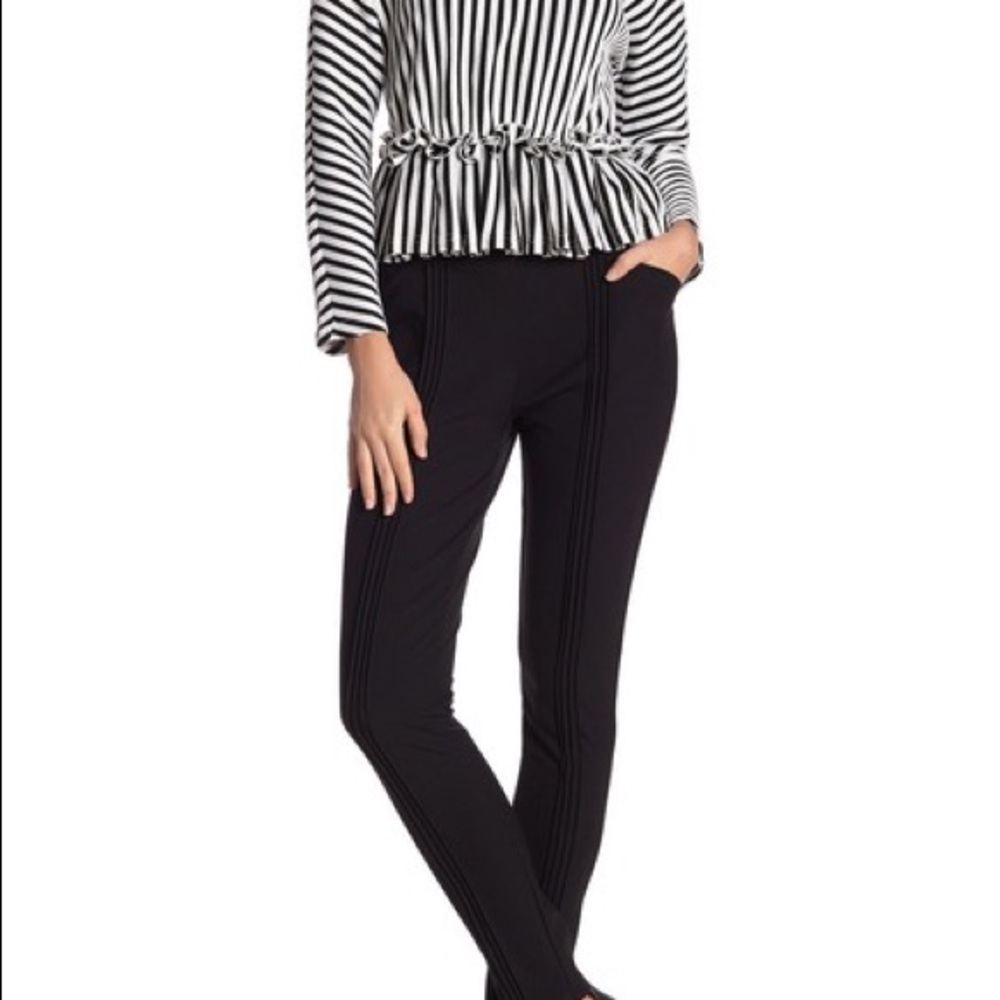 Gracia Double Clasp Pin-Tuck Pant NWT